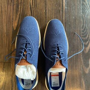 Cole Haan Men's Navy Stitchlite Wingtip Oxfords